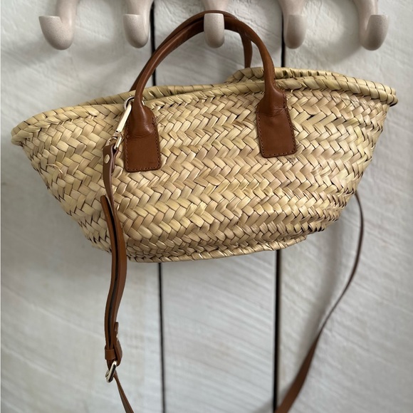Zara Straw Bag with Leather Straps - Picture 4 of 10